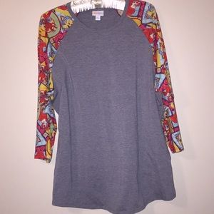 Lularoe Disney Little Mermaid Randy Baseball Tee